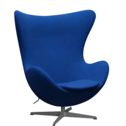 3316 Ægget loungestol, stel i silver grey af Arne Jacobsen