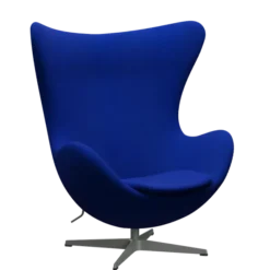 3316 Ægget loungestol, stel i silver grey af Arne Jacobsen
