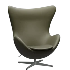 3316 Ægget loungestol, stel i silver grey af Arne Jacobsen