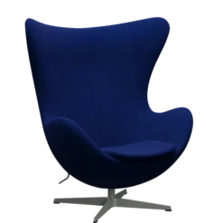 3316 Ægget loungestol, stel i silver grey af Arne Jacobsen