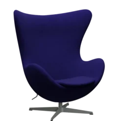 3316 Ægget loungestol, stel i silver grey af Arne Jacobsen