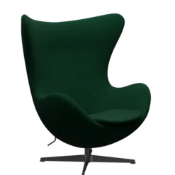 3316 Ægget loungestol, stel i sort af Arne Jacobsen
