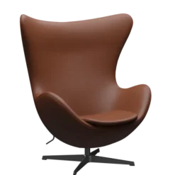 3316 Ægget loungestol, stel i sort af Arne Jacobsen