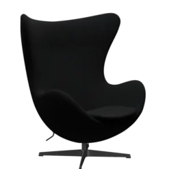 3316 Ægget loungestol, stel i sort af Arne Jacobsen