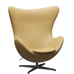 3316 Ægget loungestol, stel i sort af Arne Jacobsen