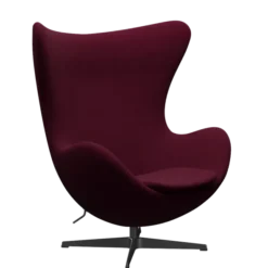 3316 Ægget loungestol, stel i sort af Arne Jacobsen