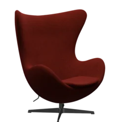 3316 Ægget loungestol, stel i sort af Arne Jacobsen
