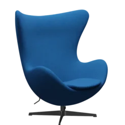 3316 Ægget loungestol, stel i sort af Arne Jacobsen