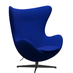 3316 Ægget loungestol, stel i sort af Arne Jacobsen