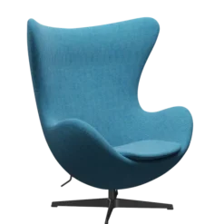 3316 Ægget loungestol, stel i sort af Arne Jacobsen