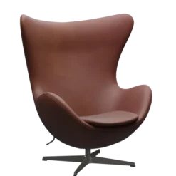 3316 Ægget loungestol, stel i warm graphite af Arne Jacobsen