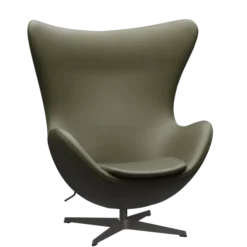 3316 Ægget loungestol, stel i warm graphite af Arne Jacobsen