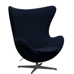 3316 Ægget loungestol, stel i warm graphite af Arne Jacobsen