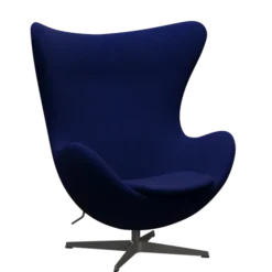 3316 Ægget loungestol, stel i warm graphite af Arne Jacobsen