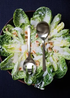 Grand Prix Salatbestik i poleret stål, lille fra Kay Bojesen