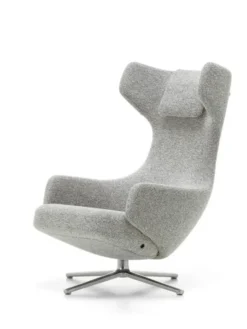 Grand Repos Lænestol, cream/dark brown fra Vitra
