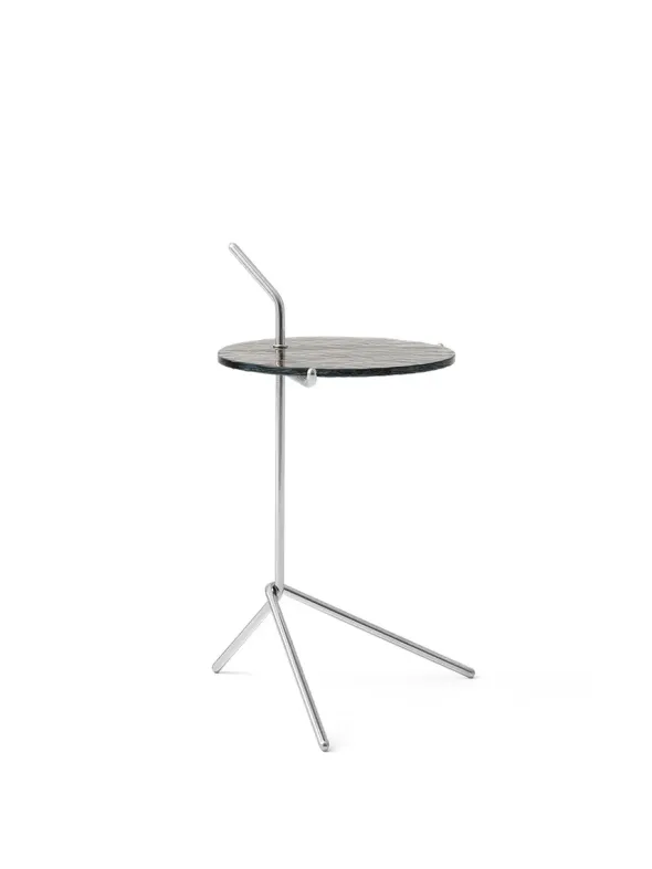 Halten SH9 Sidebord, polished steel & smoked glass fra &Tradition