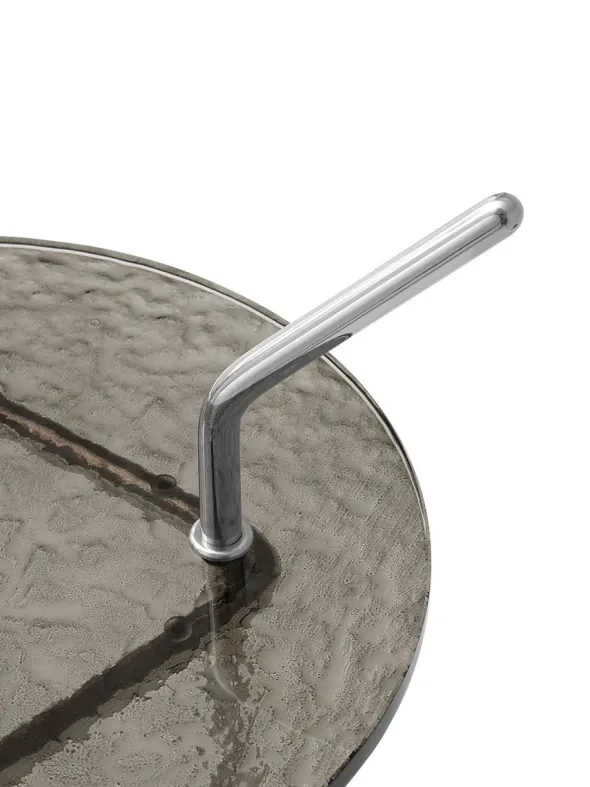 Halten SH9 Sidebord, polished steel & smoked glass fra &Tradition
