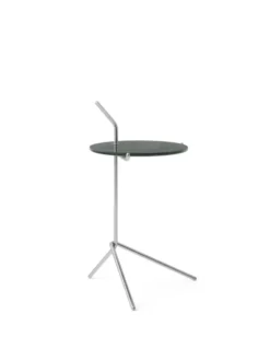 Halten SH9 Sidebord, polished steel & marble fra &Tradition