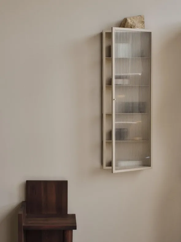 Haze Wall Cabinet, reeded glass 35x100 fra Ferm Living