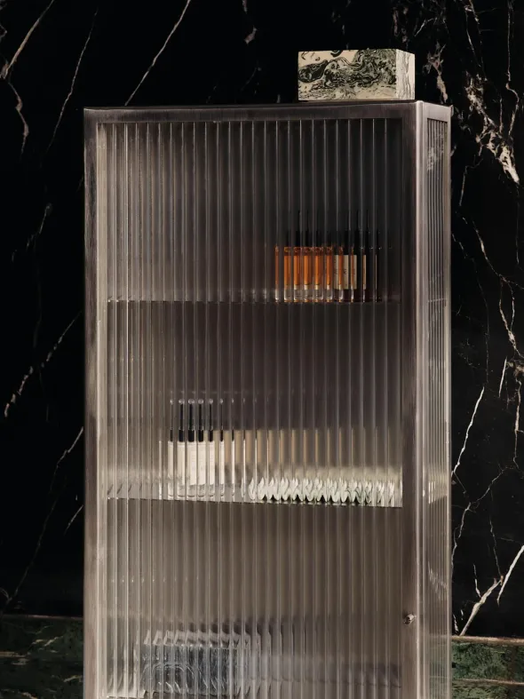 Haze Wall Cabinet, reeded glass 35x100 fra Ferm Living