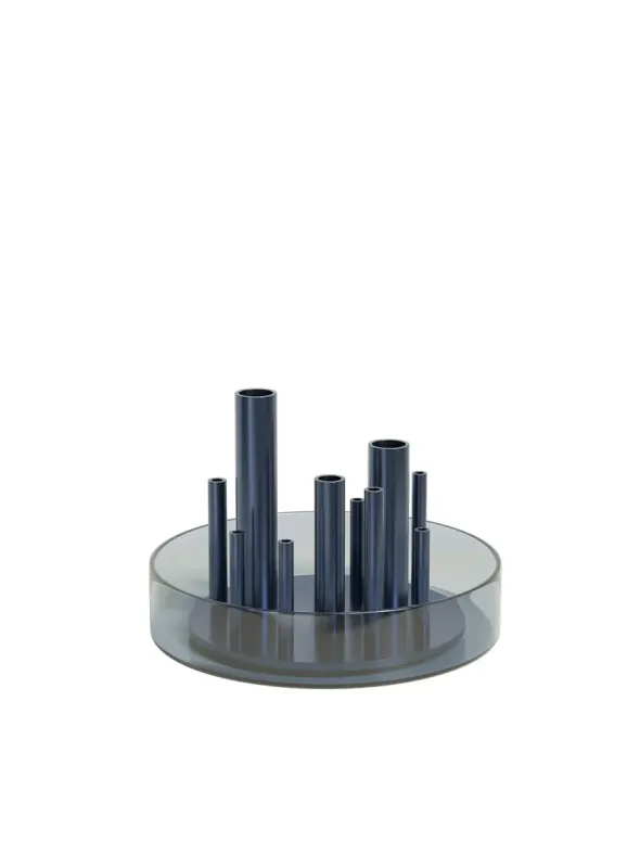 Ikeru Low Vase, dusk blue af Jaime Hayon