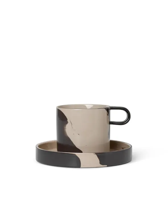 Inlay Cup with Saucer fra Ferm Living