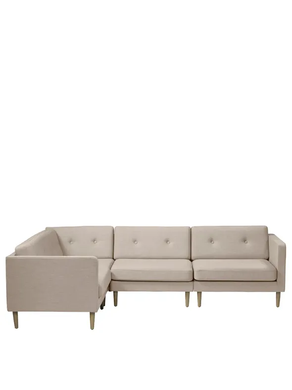 L42 Firhøj Hjørnesofa 4-Personers, beige fra FDB Møbler