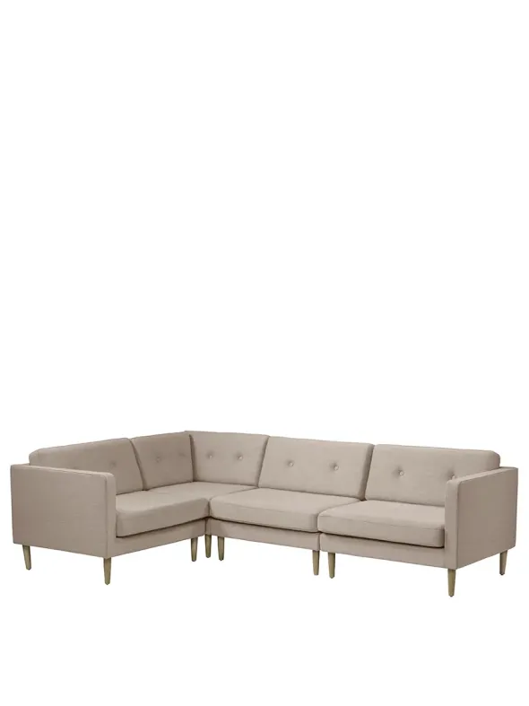 L42 Firhøj Hjørnesofa 4-Personers, beige fra FDB Møbler