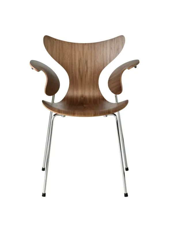 3208 Liljen armstol i valnød af Arne Jacobsen