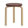 Limited Edition Stool 60, Mahogany Brown fra Artek