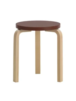 Limited Edition Stool 60, Mahogany Brown fra Artek