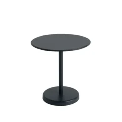 Linear Steel cafébord Ø70 cm, H73 cm fra Muuto
