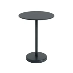 Linear Steel cafébord Ø70 cm, H95 cm fra Muuto
