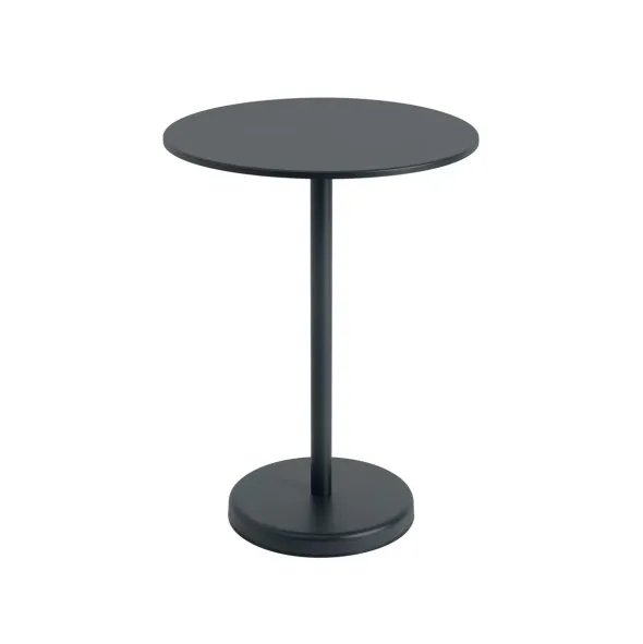 Linear Steel cafébord Ø70 cm, H95 cm fra Muuto