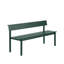Linear Steel havebænk med ryglæn 170 cm fra Muuto