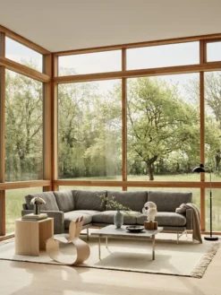 Lissoni PL117S Hjørnesofa, Moss 015 fra Fritz Hansen