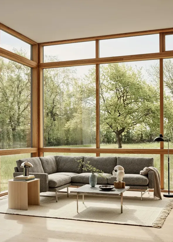 Lissoni PL114 Sofa, Moss 015 fra Fritz Hansen