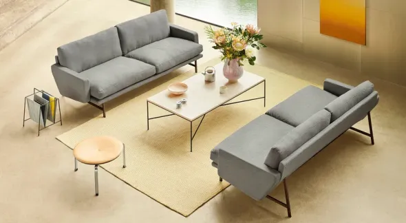 Lissoni Sofa, 2 pers. 168 cm fra Fritz Hansen