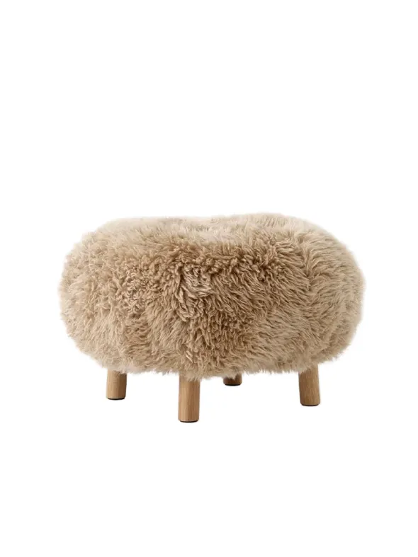 Little Petra Pouf, sheepskin honey 50 mm fra &Tradition