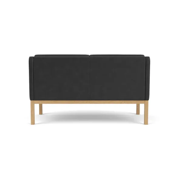 L45 MK154 2 pers. sofa, sort læder af Mogens Koch