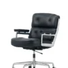 Lobby Chair ES 104 kontorstol, sort læder fra Vitra