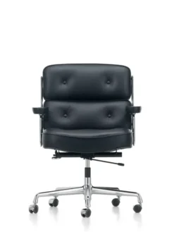 Lobby Chair ES 104 kontorstol, sort læder fra Vitra