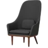 Lunar Highback stol, valnød, Main Line Flax 16 HR fra Stellar Works