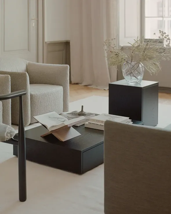 Mass Coffee Table Wide, black fra New Works