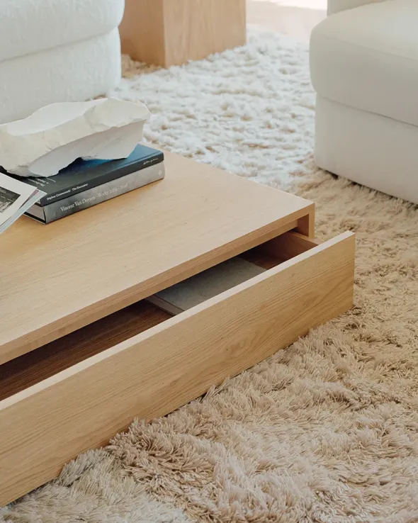Mass Coffee Table Wide, oak fra New Works