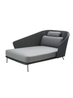 Mega Daybed, højre, inkl. hyndesæt fra Cane-line