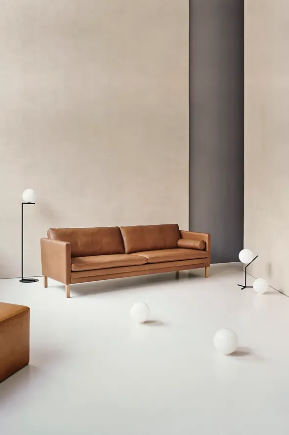 MH2614/MH2615 sofa, Frej læder fra Mogens Hansen