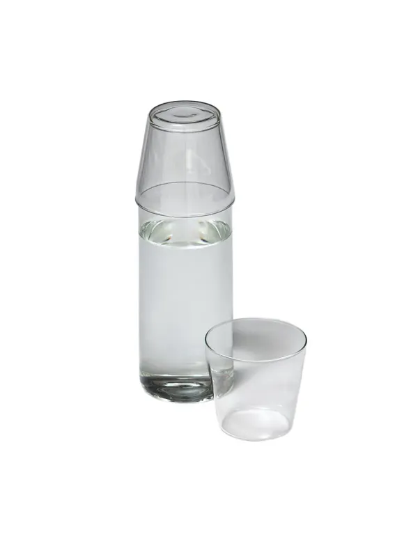 Milk, set of 1 carafe + 2 glasses, clear fra Nine