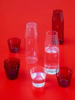 Milk, set of 1 carafe + 2 glasses, clear fra Nine